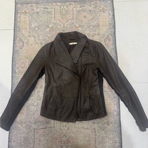 Women's Vince charcoal Leather Jacket